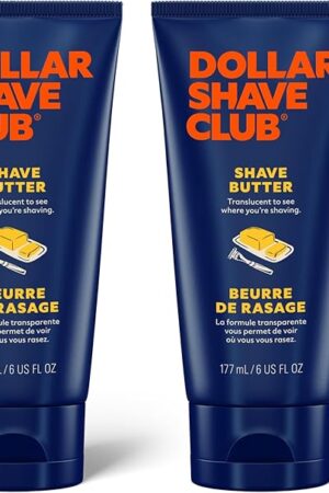 Dollar Shave Club | Shave Butter 2-Pack | For Sensitive Skin, A Translucent Shaving Cream & Gel Alternative, Designed For A Gentle Glide, Helps To Fight Razor Bumps and Ingrown Hairs, Blue