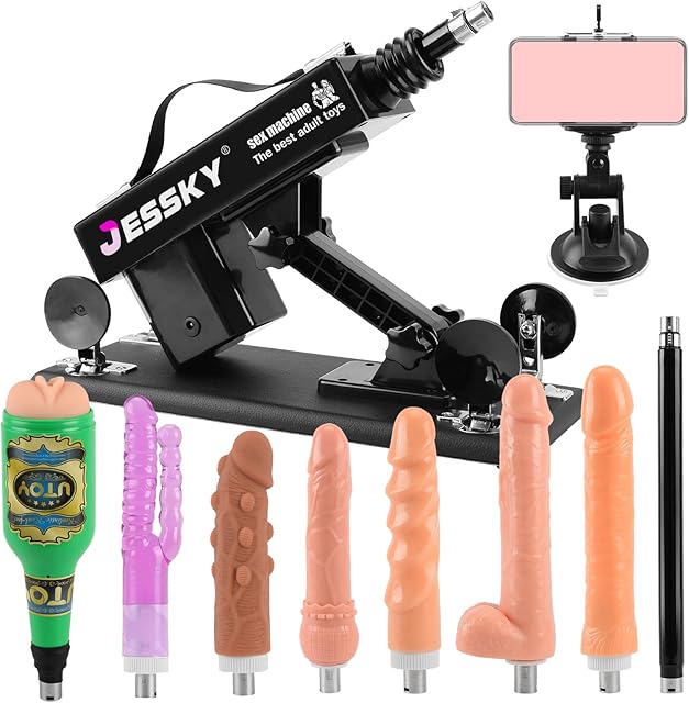 Automatic Sex Machine, 3XLR Connector Love Machine Adjustable Adult Sex Toys with 8 Attachments for Couples Men and Women
