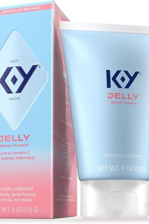 K-Y Jelly Personal Lubricant, Body-Friendly Water-Based Formula, Safe for Anal Sex, Safe to Use with Latex Condoms Glide into a Wetter, Better Experience Every Day for Men, Women, Couples, 4 FL OZ