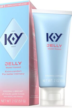 K-Y Jelly Water Based Lube for Sex, Anal Lube, Non-Greasy Water Based Personal Lubricant, pH Friendly Sex Lube Can Be Used with Sex Toys for Women & Male Sex Toys, Condom Friendly Personal Lube, 2 oz