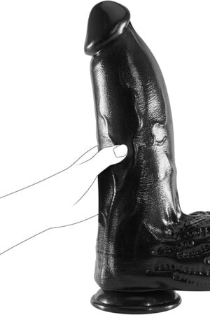 13.3inch Thick Huge Dildo Realistic Black Dildo for G-spot Stimulation