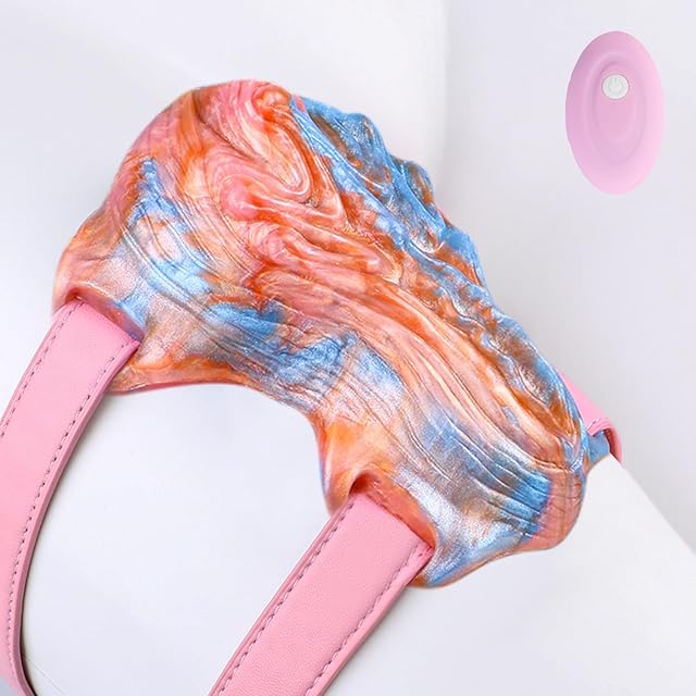 Wearable Lesbian Masturbation Grinder, Soft with Strap, Vibrator with Multiple Vibration Modes Remote Control Silicone Clitoris Vibrator Adult Sex Toy (N-SJCV5128)