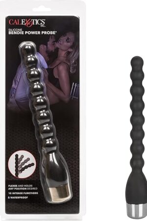 CalExotics Silicone Bendie Power Probe ? Prostate Anal Bead Massager ? Adult Vibrator Sex Toy for Couples