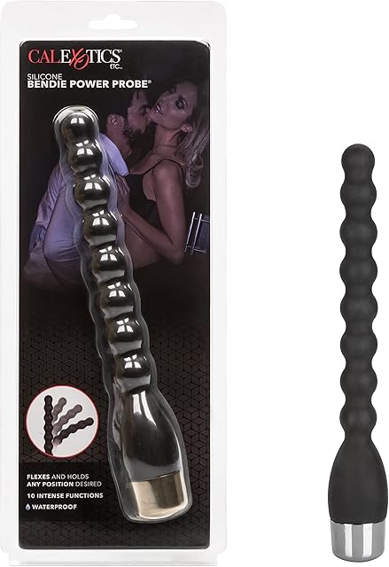 CalExotics Silicone Bendie Power Probe ? Prostate Anal Bead Massager ? Adult Vibrator Sex Toy for Couples