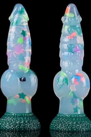 Knot Dildo Clear Fantasy Monster Dildo, 10 Inch Huge Dog Dildos Big Thick Horse Dragon Dildos with Strong Suction Cup, Realistic Soft Anal Toys for Men Gay, Adult Sex Toys for Women Men Couples