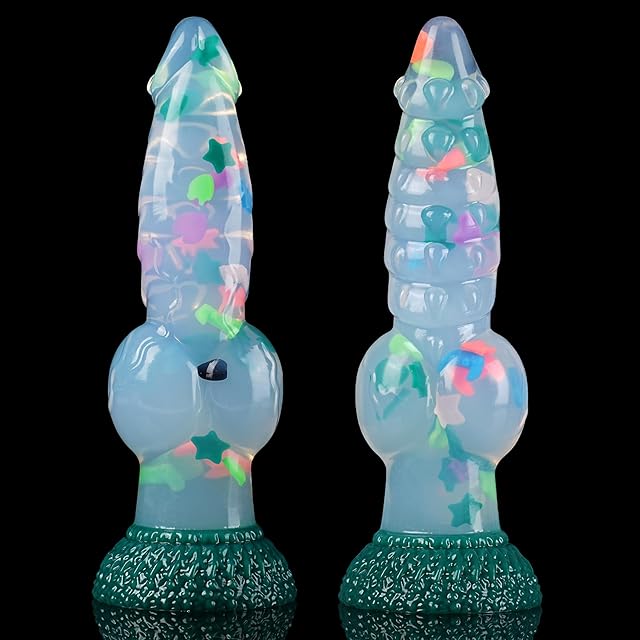 Knot Dildo Clear Fantasy Monster Dildo, 10 Inch Huge Dog Dildos Big Thick Horse Dragon Dildos with Strong Suction Cup, Realistic Soft Anal Toys for Men Gay, Adult Sex Toys for Women Men Couples