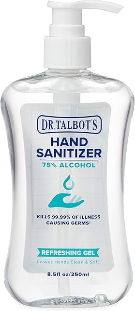 Dr Talbot's Refreshing Gel Hand Sanitizer With Easy Pump, Fragrance Free, 85 Fl Oz