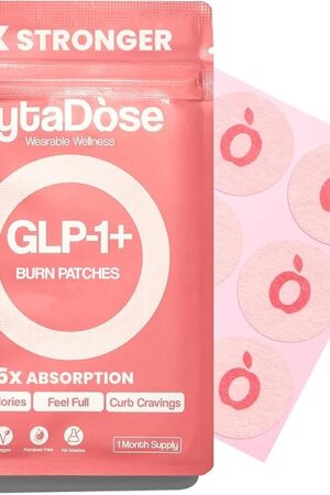 GLP1 Patches | 5X Stronger Formula | 12 Hour Extended Hunger Support | Berberine, Pomegranate, Green Tea, L-Glutamine | New & Improved Kind of GLP-1 Patches | 30 Count