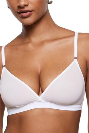 Women's Cosnufy Sheer Triangle Bralettes - Unlined Mesh Sexy Comfortable No Padding Bras No Underwire