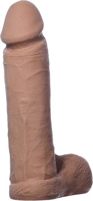 Doc Johnson Vac-U-Lock - The Realistic Cock - ULTRASKYN - 8 Inch - F-Machine and Vac-U-Lock Harness Compatible Dildo - Caramel