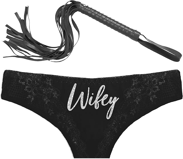 Bachelorette Party Supplies - Bridal Shower Gifts Lingerie - Wifey Panties for Bride