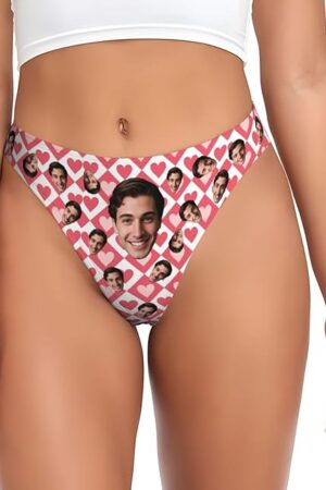 Custom Thong for Women Personalized Thongs with Face Photo Customized underwear Panties Funny Gifts for Her