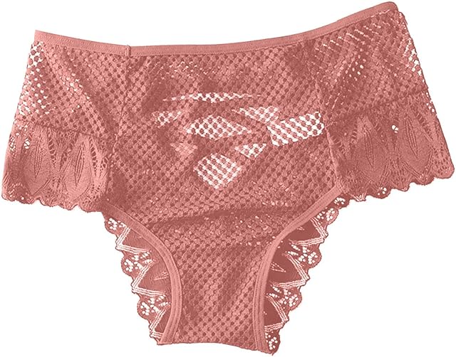 Women's Sexy Lace Panties Cheeky Briefs Underwear High Waisted Mesh Breathable Underpants Lingerie