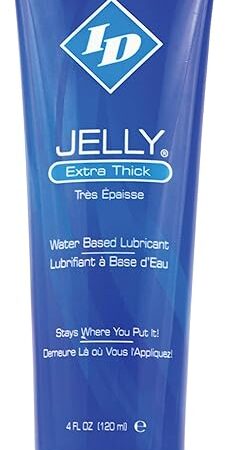 ID Lubricants Jelly Water Based Personal Lubricant Travel Tube Blue, 4 Fl Oz