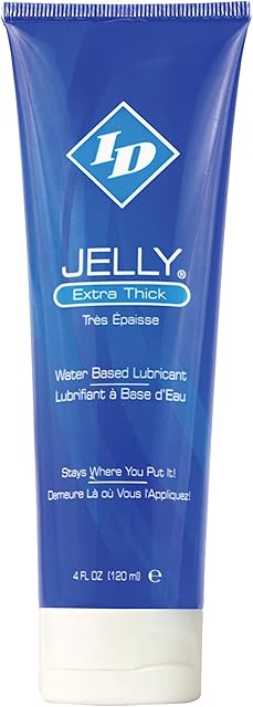 ID Lubricants Jelly Water Based Personal Lubricant Travel Tube Blue, 4 Fl Oz