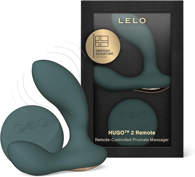 LELO Hugo 2 Remote Prostate Vibrator, Male Sex Toy for Men, Wireless Prostate Massager with Intense Vibrations, Discreet Mens Vibrator, Premium Prostate Toy, Green