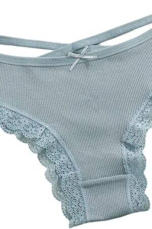 Cotton Underwear for Women Breathable Lace Bikini Panties Ladies Hipster Hollow Out Bow Knot Cute Underpants