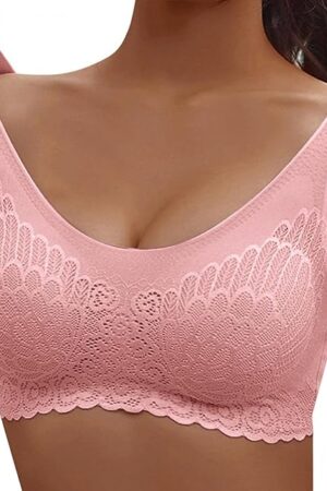 Women No Underwire Comfortable Everyday Bra Full Coverage Push Up Bra Soft Support Sports Bra