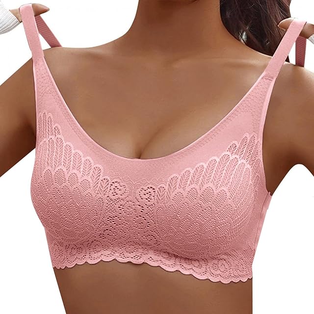 Women No Underwire Comfortable Everyday Bra Full Coverage Push Up Bra Soft Support Sports Bra