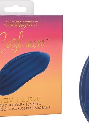 CalExotics Cashmere Velvet Curve Vibrating Massager, Clitoral Mini Vibrator for Women - SE-4364-05-3