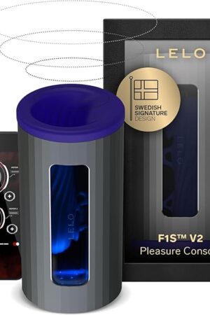 LELO F1S V2 Waterproof Sucking Male Masturbator, Male Sex Toys, Pocket Pussy Men, Sex Toys for Men, Male Masturbators with 4 Vibrating Patterns, Blue
