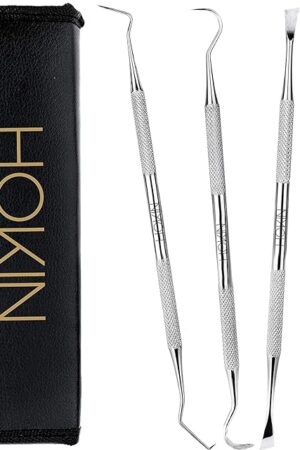 Dental Tools HOKIN Plaque Remover Teeth Cleaning Tool 4 Pcs Dental Care Kit Tooth Filling Repair Set Stainless Steel Dental Tools for Men Women Kids and Pet Care