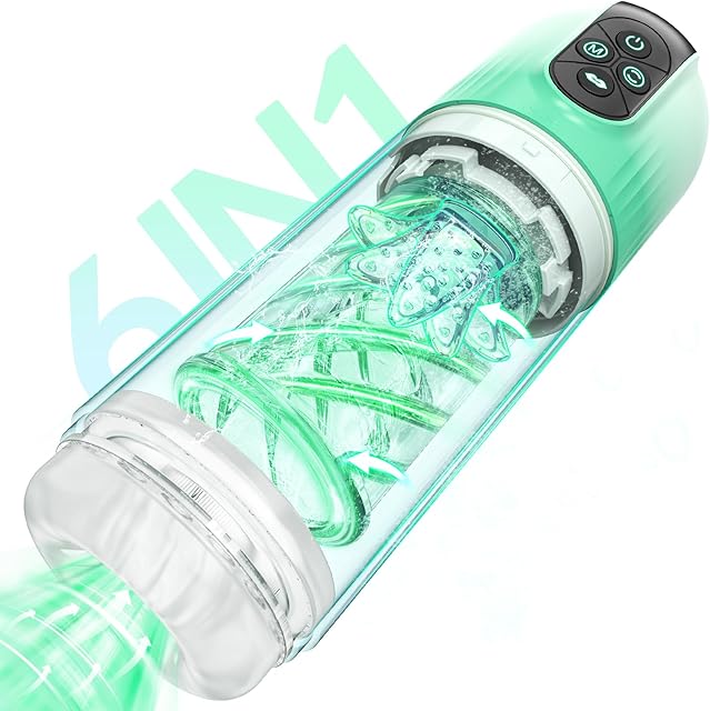 Automatic Male Masturbator with Tongue Licking, Penis Pump with 7 Rotating & 4 Pump & 7 Licking & 7 Sucking Modes Fully Waterproof Men's Pocket Pussy Male Stroker, Male Sex Toys Blowjob Adult Toy