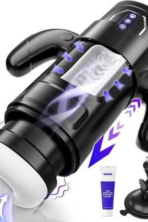 Cafatop Male Masturbator Sex Toys- Electric Men Sex Toys with 6 Thrusting & 3 Suction, Automatic Sucking Male Masturbation Cup with Handle, Penis Pump Pocket Pussy Stroker Vibrator for Adult Men