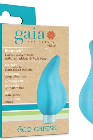 Blush Adult Sex Toys - Gaia Eco Caress Plant Based Powerful Mini 3.75" Wearable Panty Vibrator for Vaginal & Anal Stimulation - Personal Massager for Clitoral Nipple Play - Women Couples Pleasure Toy