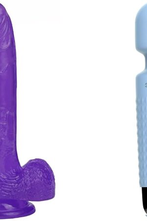 Harness Compatible 7 inch Dildo, Mini Halo Vibrator Bundle