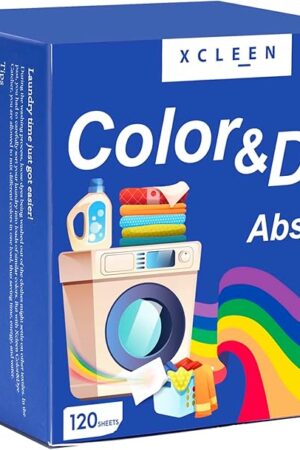 Color Absorber Laundry Sheets 120 Count, Dye Catcher to Prevent Clothes from Smearing, Fragrance Free Color Trapping Sheets for Home School or Apartment