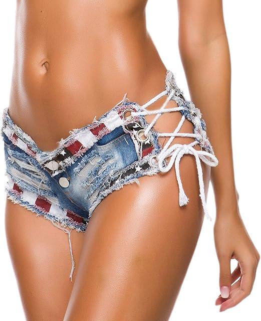 Women Sexy Booty Shorts Low Rise Mini Denim Shorts Hot Pants
