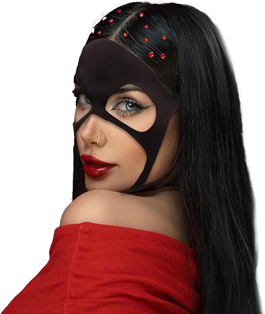 Generic Sexy Bat Eye Mask Black Latex Mysterious Blindfold Bdsm Nightclub Queen Dress Up Costume For Women And Girls, Balck