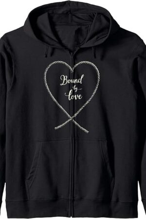 Kinky BDSM Bondage Shibari Rope Fetish Art Zip Hoodie
