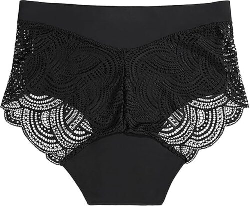 Womens Solid Color Panties Menstrual Lace Sexy Thongs Underwear for Women Breathable Comfor Hipsters Briefs Soft Cute