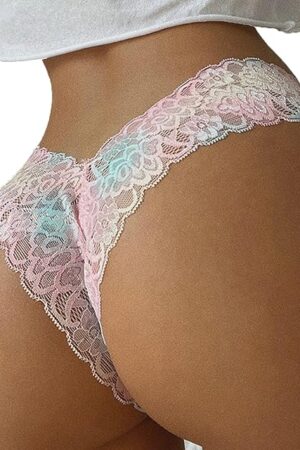 Women Sexy Flowers Printed Panties Female Temptation Breathable Lingerie Ultra Thin Intimates