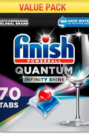 Finish Dishwasher Cleaner Tablets, Deep Cleans Hidden Grease & Grime, Fights Odors, No Extra Wash Cycle, Helps Maintain Dishwasher, 4 Month Supply, 4 Count