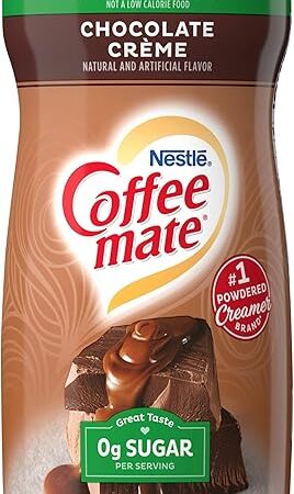 Coffee-mate Sugar Free Creamy Chocolate Powdered Coffee Creamer, 102 Ounce