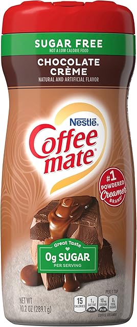 Coffee-mate Sugar Free Creamy Chocolate Powdered Coffee Creamer, 102 Ounce