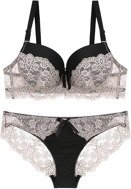 Women's Exotic Lingerie Sets Underwire Push Up Bra and Panty Set Sexy Two Piece Lingerie Set