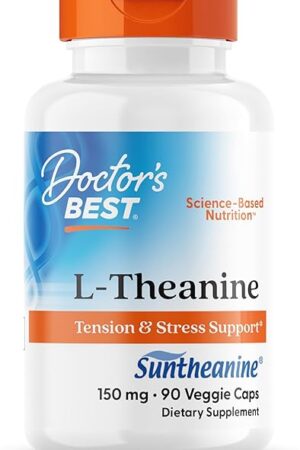 Doctor's Best L-Theanine Contains Suntheanine, Helps Reduce Stress & Sleep, Non-GMO, Gluten Free, Vegan, 150 mg (DRB-00197), 90 Count