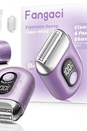 Cordless Electric Shaver for Women: Mini Electric Razors with LED Display - Rechargeable Bikini Trimmer - IPX7 Waterproof Wet Dry Face Razor with 3 Blade Heads Floating Head
