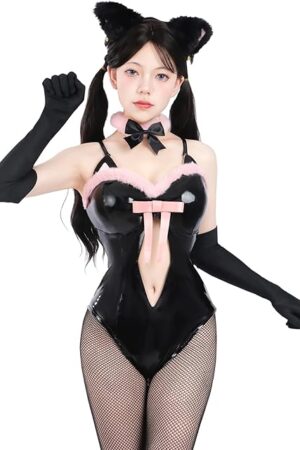 Black Bunny Cosplay Costume for Adult Women
