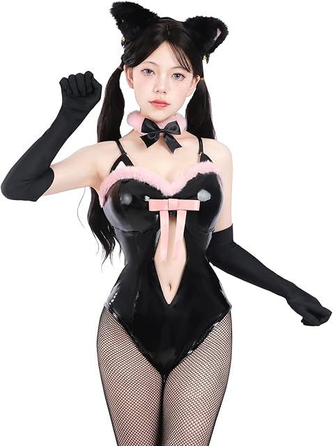 Black Bunny Cosplay Costume for Adult Women