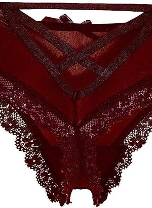 Womens Lace G-String Thongs Panties Underwear Low Rise T-Back Underpants