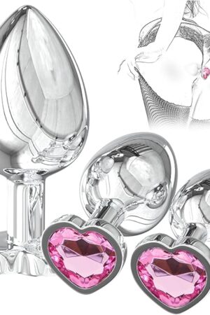 3PCS Portable Stainless Steel Butt Training Tool Couple Toys Plug Kit Anales Relaxing Plug Butt Adult Toy Exercise Tool for Men Women Sunglasses Z14