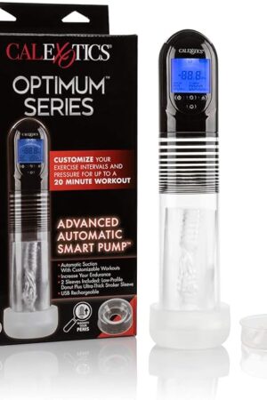 CalExotics Optimum Series Advanced Automatic Smart Penis Pump, Rechargeable and Customizable Mode with LCD Screen, Adult Sex Toy SE-1035-60-3