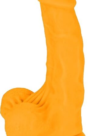 Lickerlish"Lucky 6.5" 7-Inch Premium Silicone Orange Dildo with Suction Cup