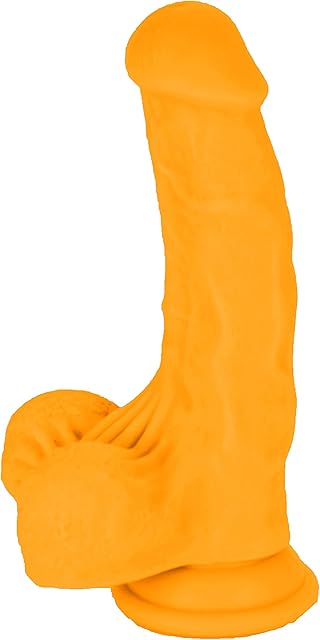 Lickerlish"Lucky 6.5" 7-Inch Premium Silicone Orange Dildo with Suction Cup