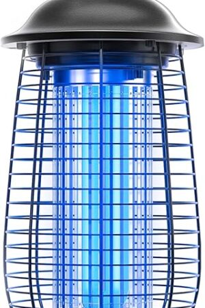 Bug Zapper Indoor & Outdoor, 4200V Electric Mosquito Zapper, 10 Years Lifespan, 65ft Power Cord, Waterproof, Fly Trap Mosquito Trap, Fly Killer Fly Zapper for Home, Patio, Kitchen, Backyard, Camping